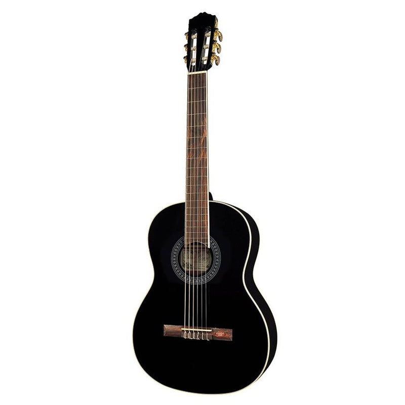 Salvador Cortez CC-10-BK klassieke gitaar. ceder top. sapele b&s. zwart hoogglans