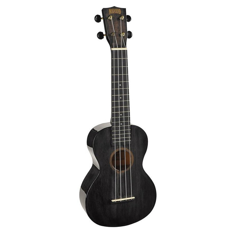 Mahalo MH2WTBK concert ukulele, wide-neck, transparent black, with bag