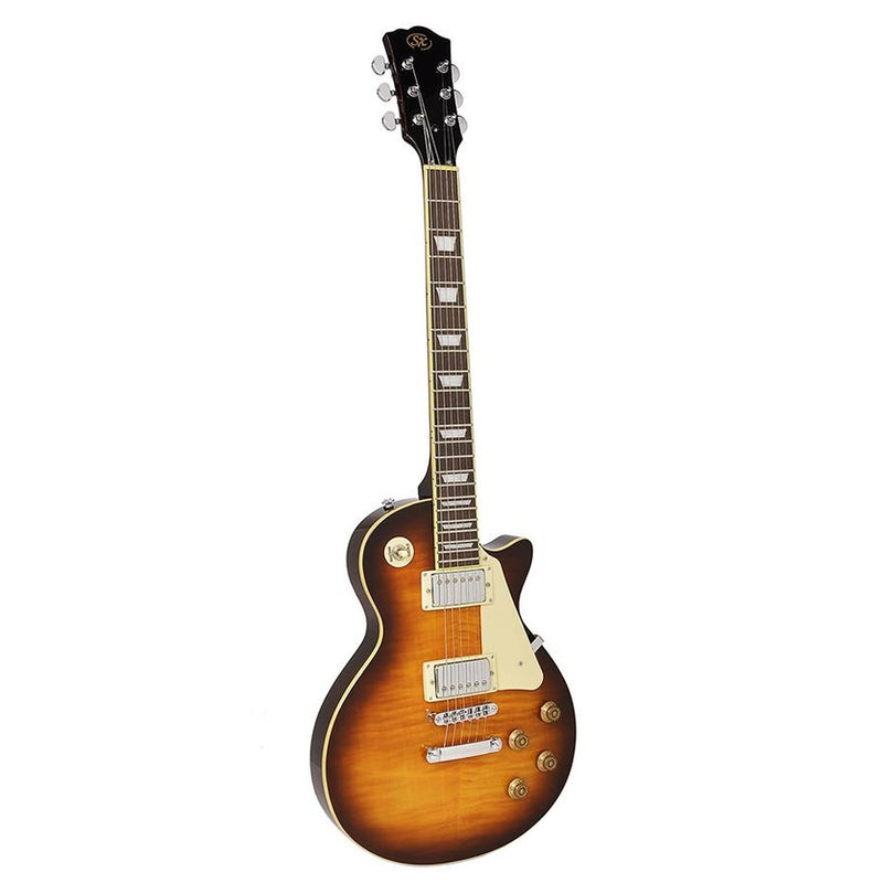 SX EF3D-DS LP Std. style electric guitar, mahagony body, flamed maple top, set neck, tobacco sunburst
