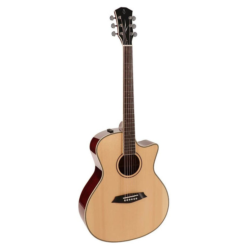 Sire A3GSNT acoustic grand auditorium guitar with SIB electronics and cutaway, natural