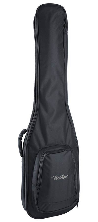 Boston B-06.2 gigbag voor basgitaar. 6 mm. voering. nylon. 2 riemen. groot voorvak. zwart