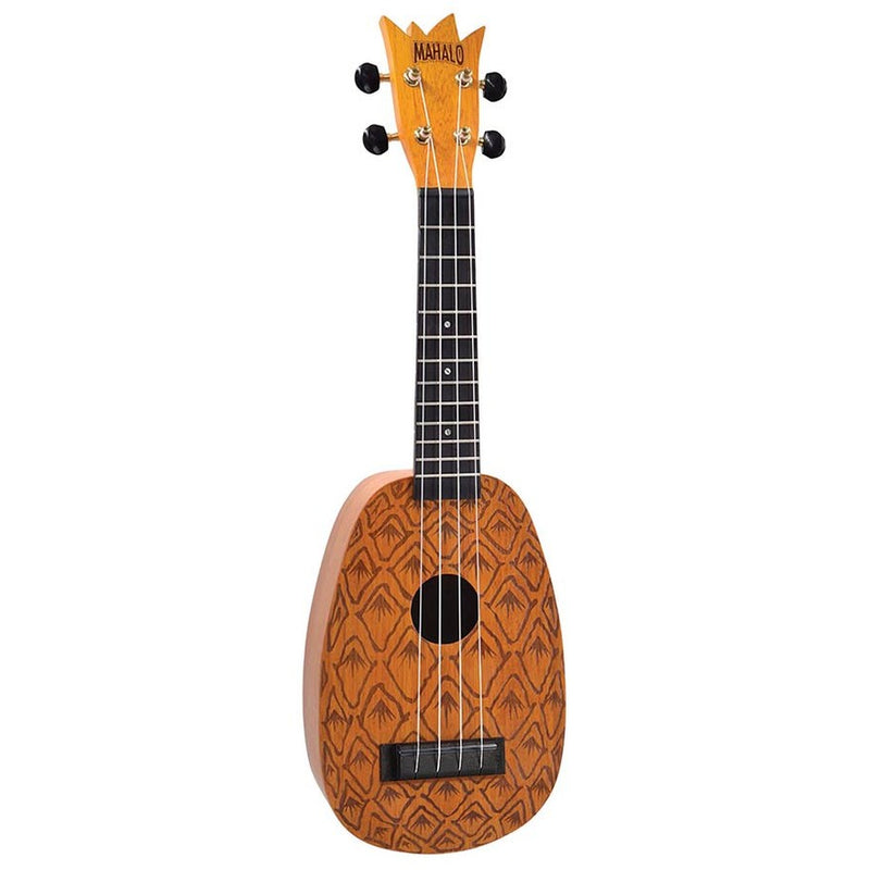 Mahalo ME1P soprano pineapple ukulele, nato arched back body, mahogany neck, rosewood fretboard, with bag