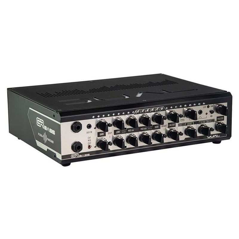 GR Bass DUAL800 class D 2 channel bass amplifier, 800w 3,25kg, black