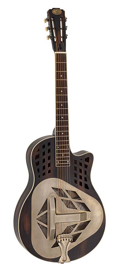 Royall CH12/BRS 12 fret resonator CHESS CUTAWAY 12 met tas
