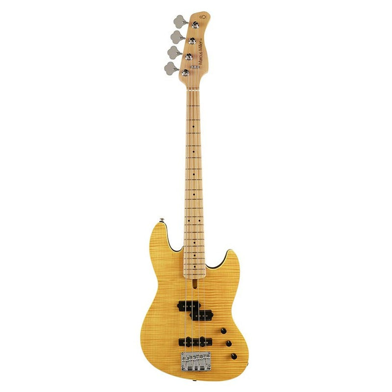 Sire U5 A4/NT alder with flamed maple top 4- string short scale passive bass guitar natural
