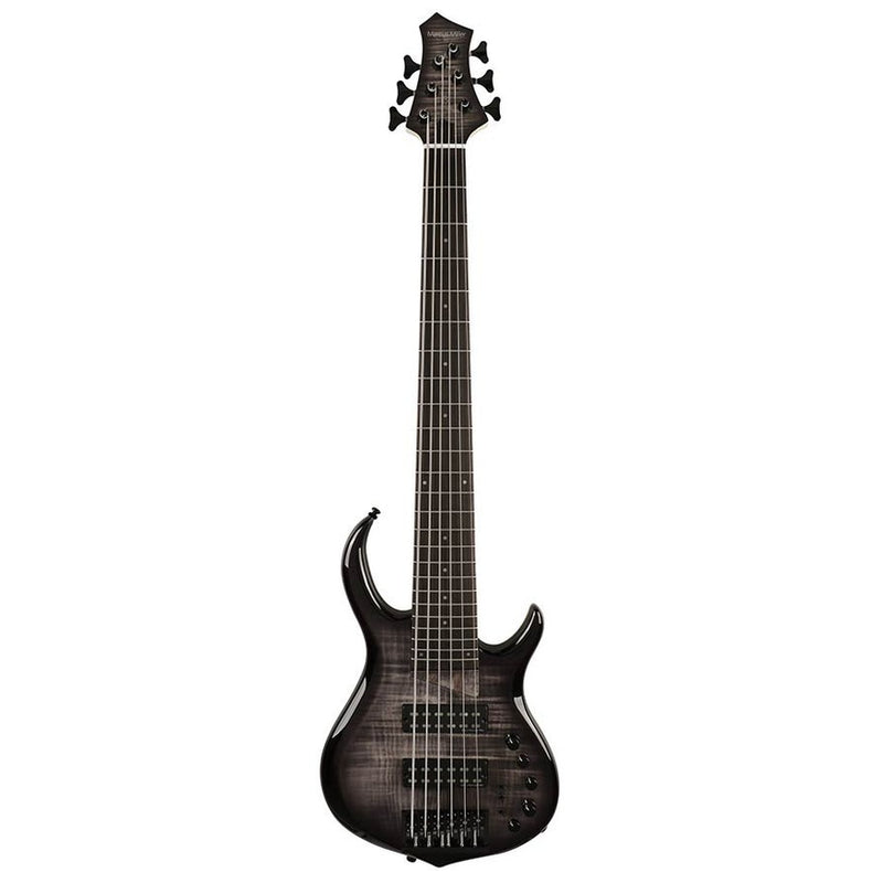 Sire M7+ A6/TBK alder + solid maple 6-string bass guitar transparent black