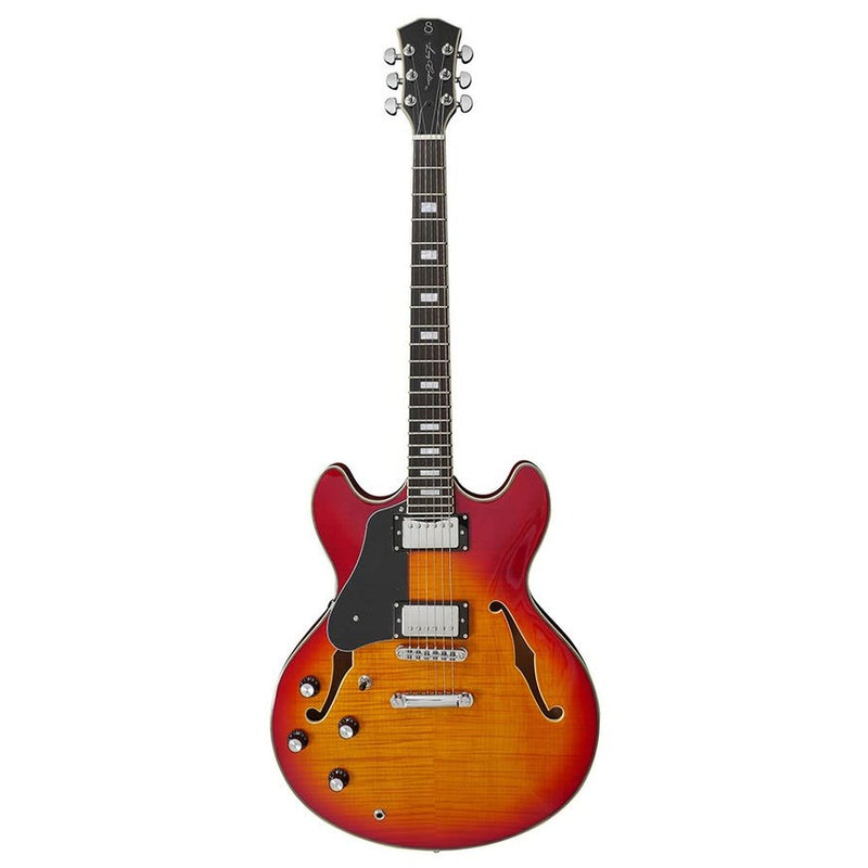 Sire H7L/CS electric archtop guitar lefty cherry sunburst