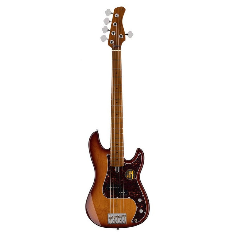 Sire P5 A5/TS alder 5-string passive bass guitar tobacco sunburst