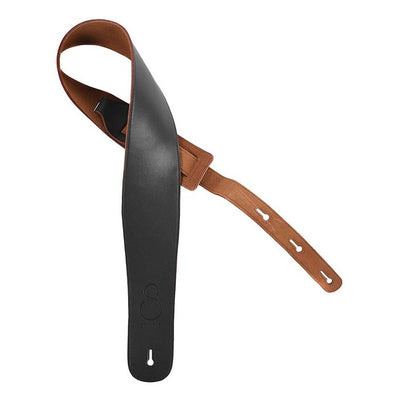 Sire SWS1/BK premium leather bass guitar strap 90mm wide, black