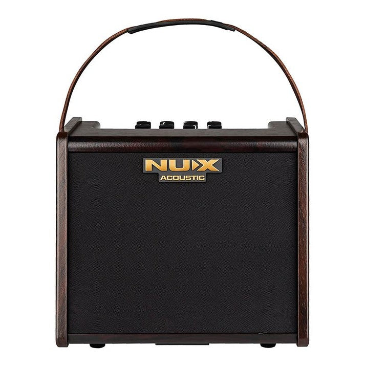 NUX AC-25 acoustic guitar amplifier, 25 watt, rechargable battery, 6.5" speaker, 2 channels, BT