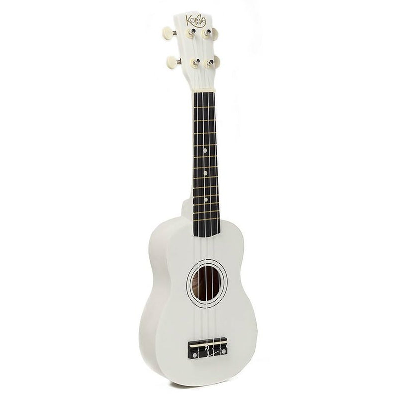 Korala UKS-15-WH soprano ukulele with guitar machine heads, white