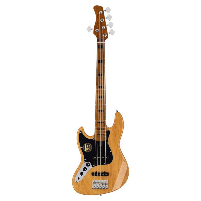Sire V5 A5L/NT lefty alder 5-string passive bass guitar natural