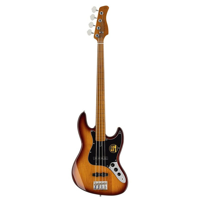 Sire V5 A4F/TS fretless alder 4-string passive bass guitar tobacco sunburst