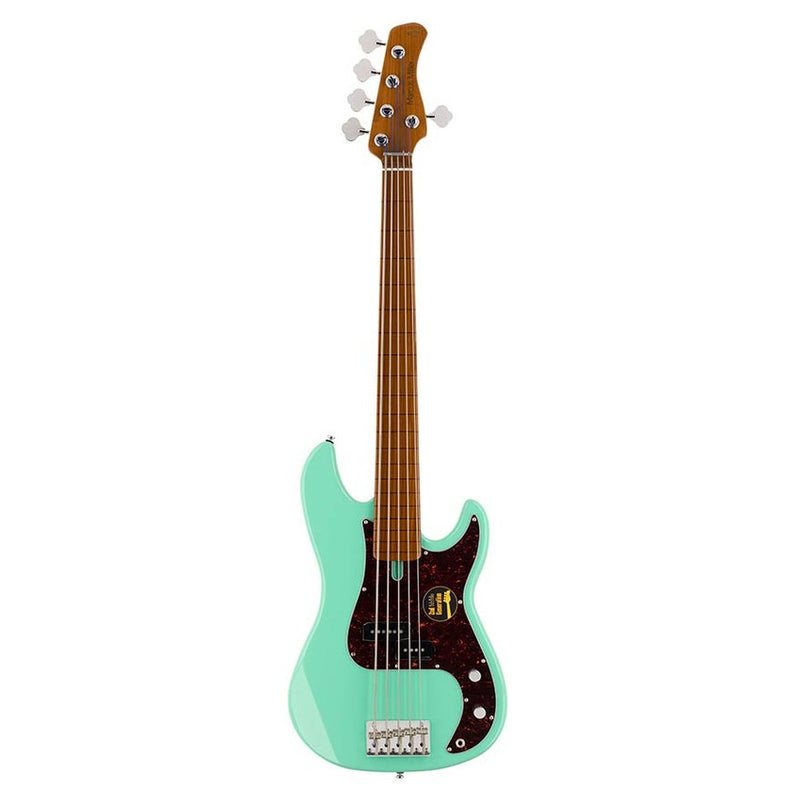 Sire P5 A5F/MLG fretless alder 5-string passive bass guitar mild green