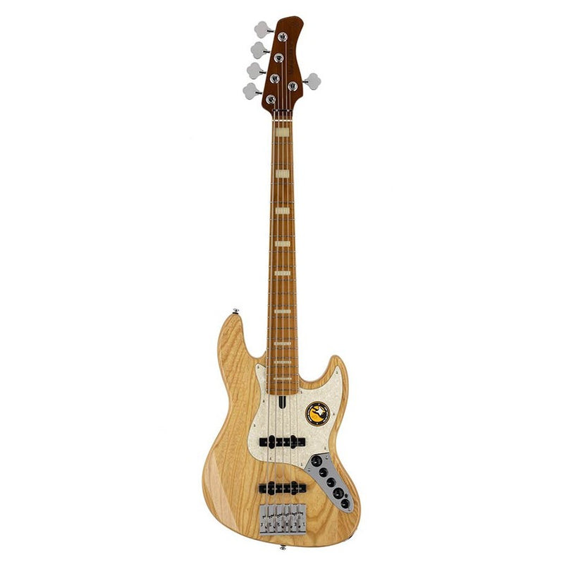 Sire V8 S5/NT swamp ash 5-string active bass guitar natural, incl. gigbag