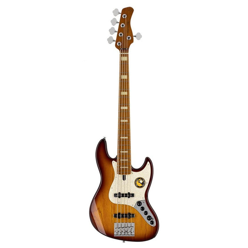 Sire V8 S5/TS swamp ash 5-string active bass guitar tobacco sunburst, incl. gigbag