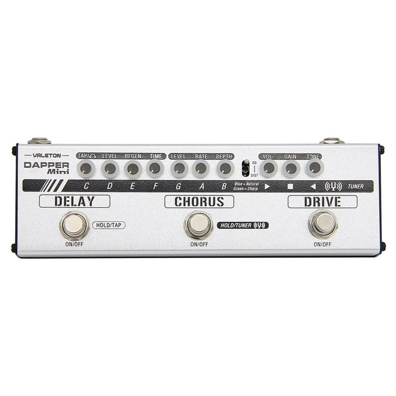 Valeton MES-1 effect strip DAPPER MINI with tuner + overdrive + chorus + delay, with cab simulation