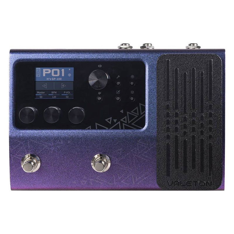 Valeton GP-100VT multi-effects processor with IR + amp/cab simulation + effects, 198 presets, with 9V PSU