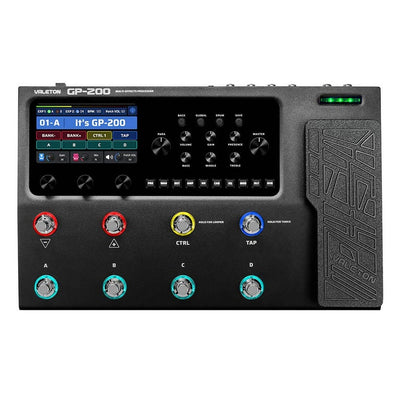 Valeton GP-200 multi-effects processor with IR + amp/cab simulation + effects + looper + audio interface