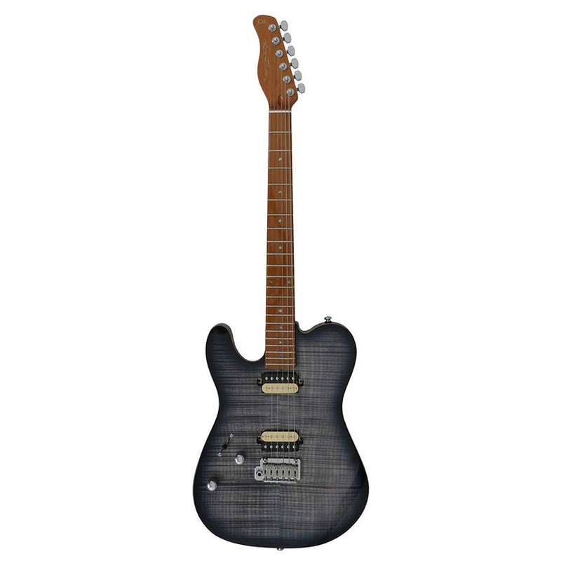 Sire T7FML/TBK lefty electric guitar T-style flamed maple top transparent black