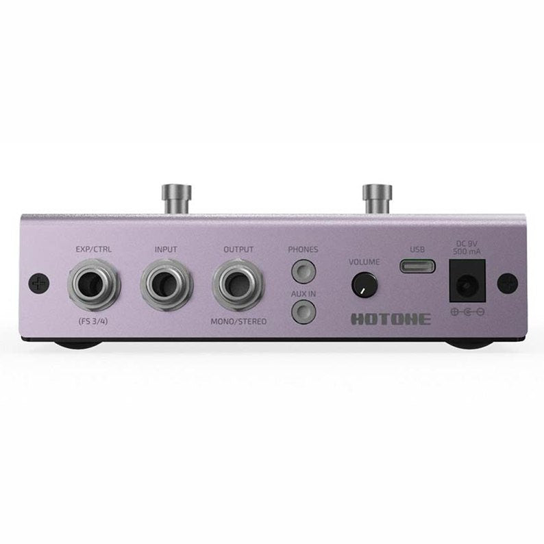 HoTone MP-50PT amp modeler and effects processor AMPERO MINI, with PSU, purple taro westerhaven-muziek