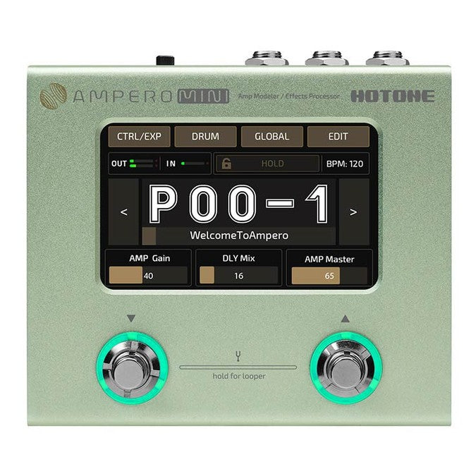 HoTone MP-50MC amp modeler and effects processor AMPERO MINI, with PSU, matcha