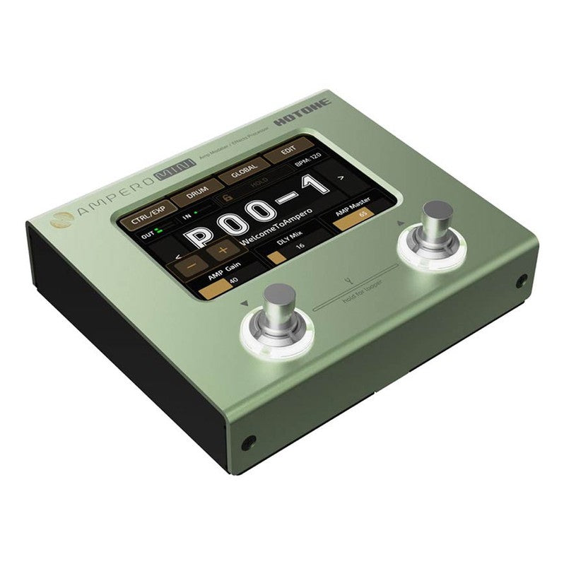 HoTone MP-50MC amp modeler and effects processor AMPERO MINI, with PSU, matcha westerhaven-muziek