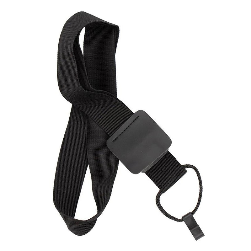 Gaucho GST-40-BK classic guitar strap, with soundhole hook, black nylon, 40 mm. wide