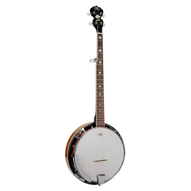 SX BJ455VS 5 string banjo, vintage sunburst glossy, with bag