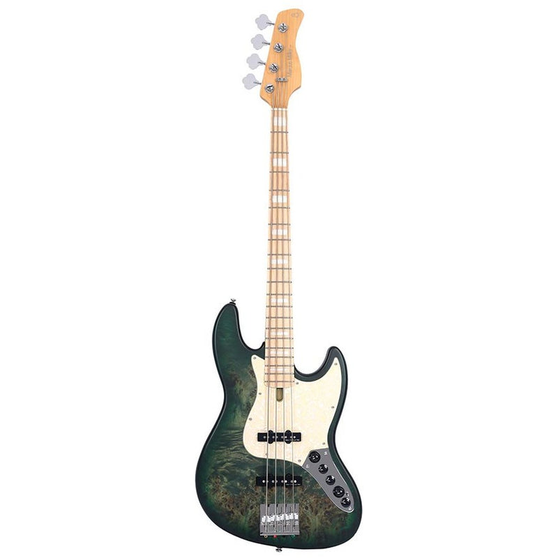 Sire V7 SR4/TGRS swamp ash reissue 4-string active bass guitar, transparent green satin