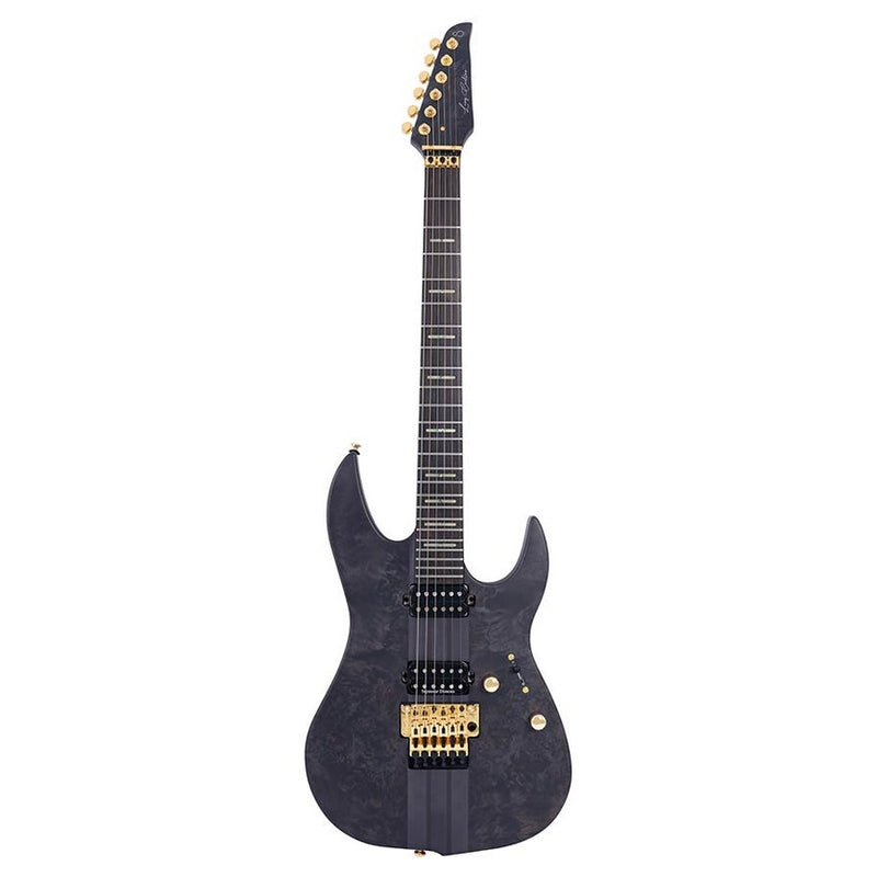 Sire X10/TBKS alder + poplar burl neck-through electric guitar, transparent black satin, incl. gigbag