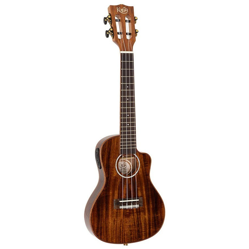 Korala UKCT-1030-CE thin concert ukulele, solid acacia, with cutaway and pickup