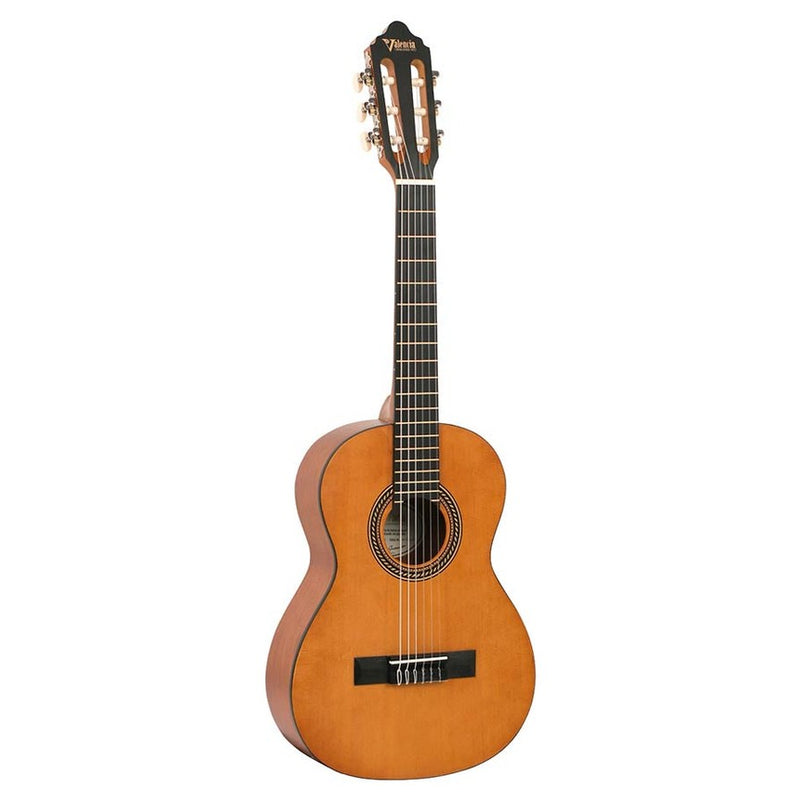 Valencia VC202 klassieke gitaar 1/2. sitka sparren top. nato zij- & achterblad. satin finish antiek