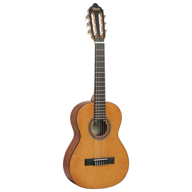 Valencia VC201 klassieke gitaar 1/4. sitka sparren top. nato zij- & achterblad. satin finish antiek