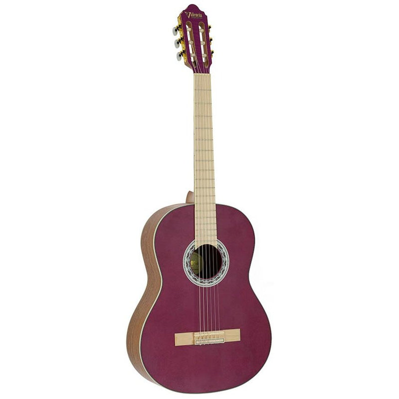 Valencia VC354PP Klassieke gitaar 4/4. sitka spar & mahonie. paars