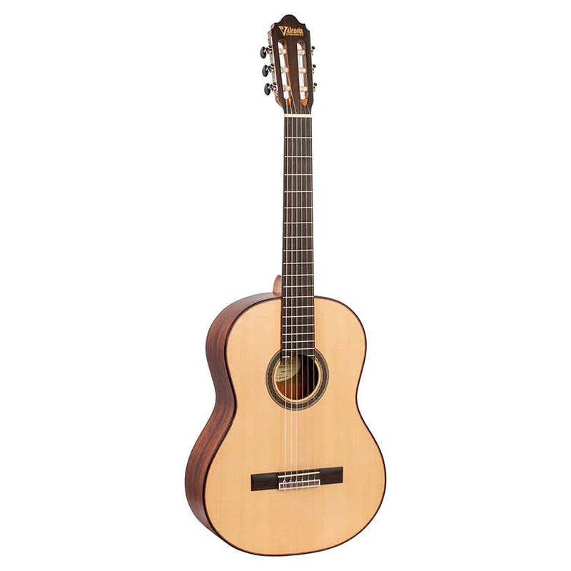 Valencia VC704 klassieke gitaar 4/4. solid sitka sparren top. mahonie zij- en achterblad. satin finish