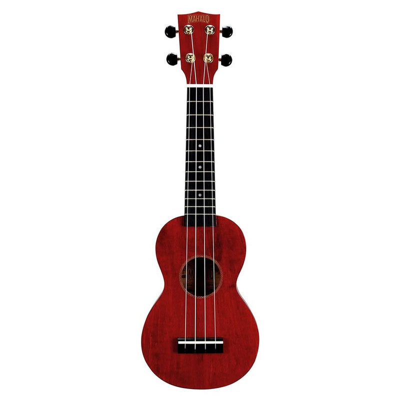 Mahalo MS1TRD soprano ukulele, transparent red, with bag