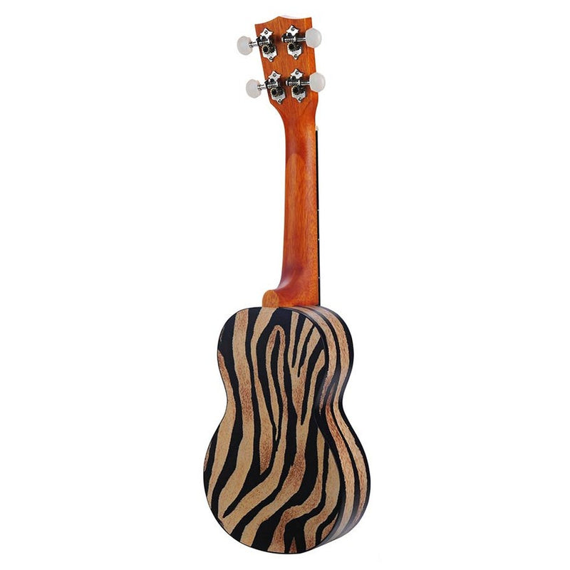 Mahalo MA1ZE soprano ukulele zebra, with bag