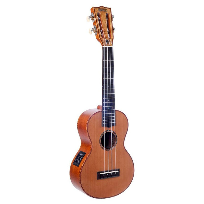 Mahalo MM2E all solid concert ukulele, MEQ2 preamp & tuner, toneflow bracing, natural matt, with bag and strap