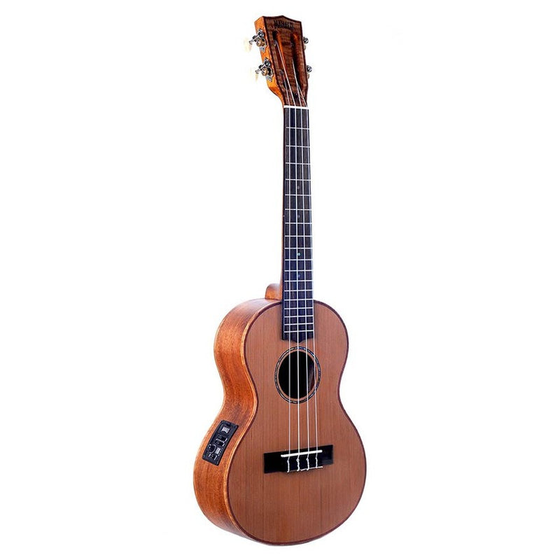 Mahalo MM3E all solid tenor ukulele, MEQ2 preamp & tuner, toneflow bracing, natural matt, with bag and strap