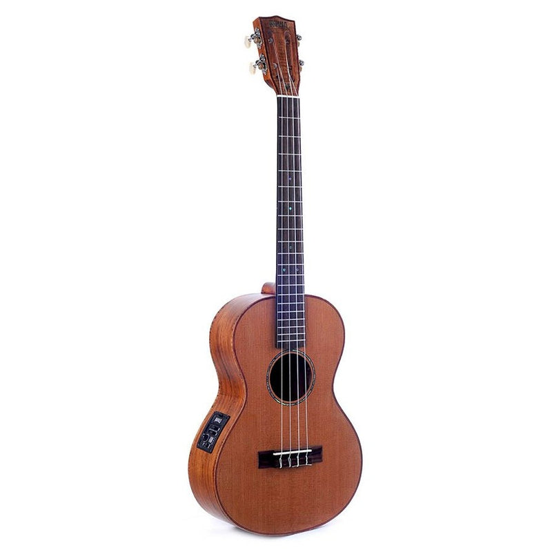 Mahalo MM4E all solid baritone ukulele, MEQ2 preamp & tuner, toneflow bracing, natural matt, with bag and strap