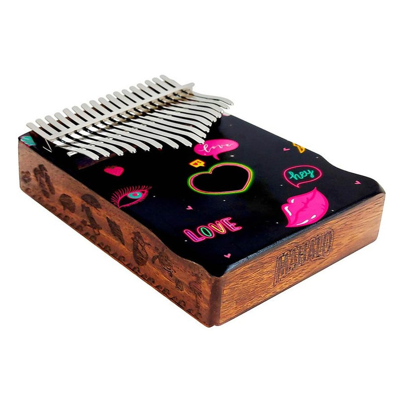 Mahalo MKA17HE kalimba 17 keys HEART, with tuning hammer and bag