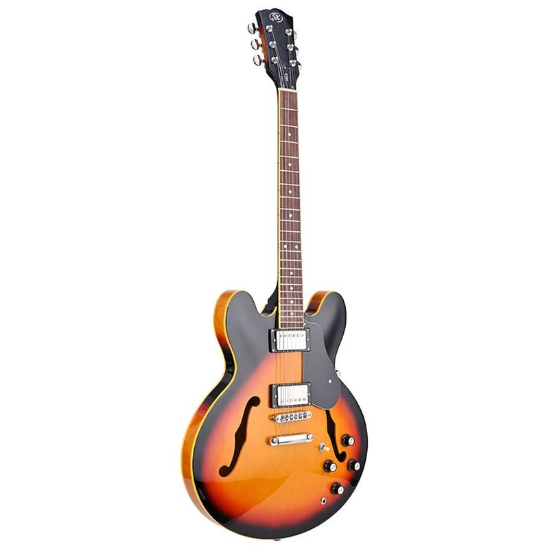 SX SEL6/VS archtop guitar with maple body and dot inlay, vintage sunburst