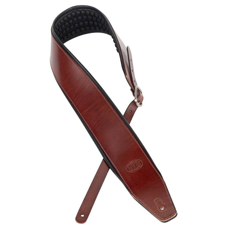 Gaucho GST-810-LBR guitar strap, comfort liner, Italian leather, light brown