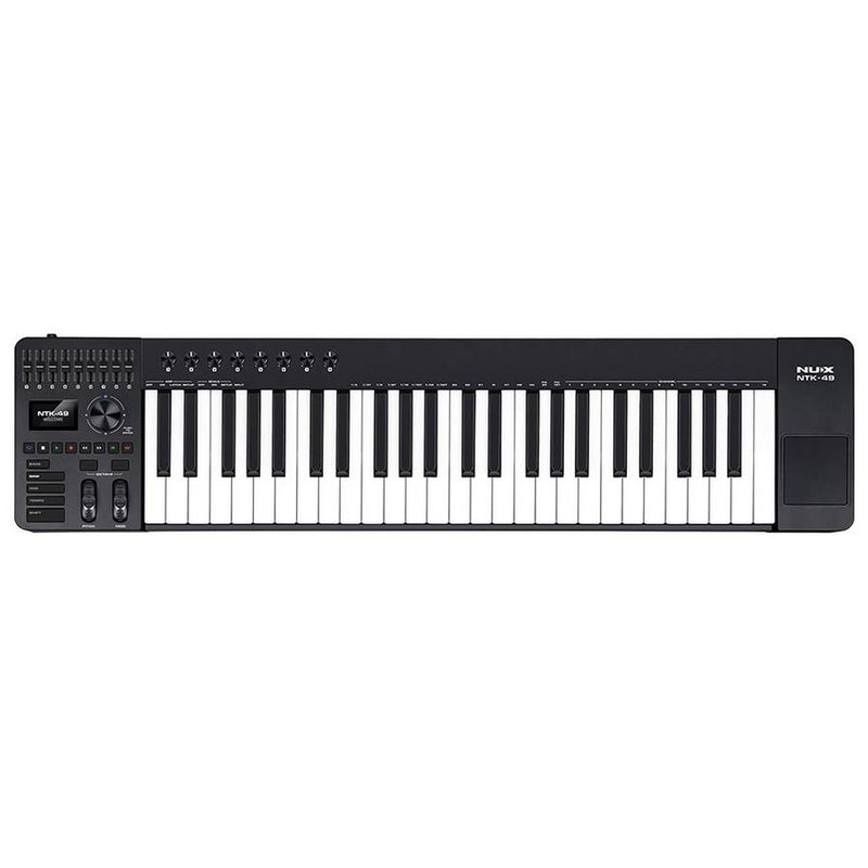 NUX NTK-49 MIDI keyboard controller 49 keys, 9 faders, 8 rotary knobs, touch pad