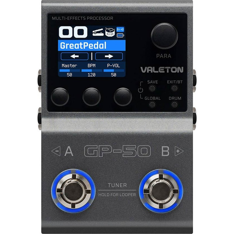 Valeton GP-50 multi-effects processor, NAM & IR loader, rechargeable battery