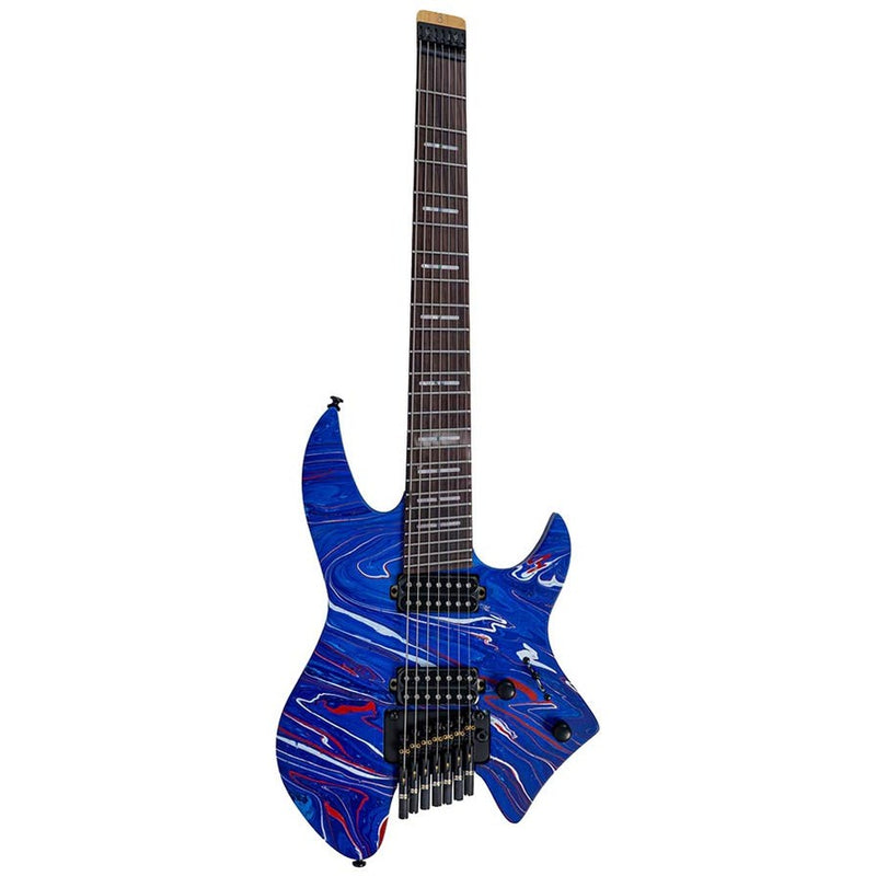 Sire X6H7/BLSW mahogany + maple top 7-string electric guitar blue swirl, with gigbag