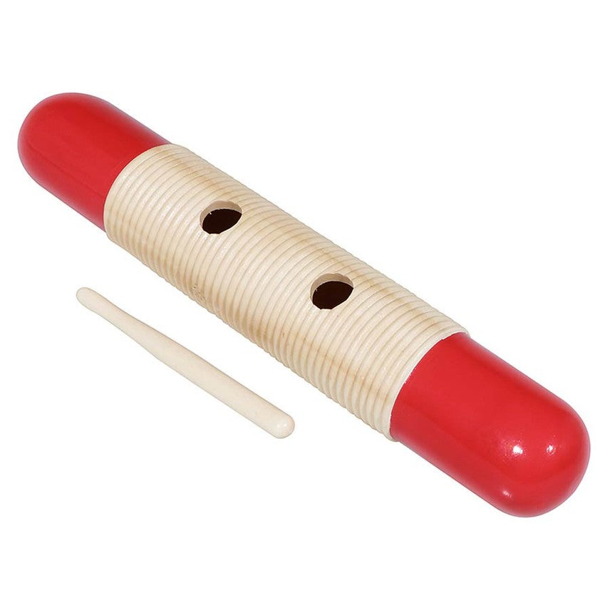Hayman PA-03 guiro, hout, ovaal model, klein, met klopper westerhaven-muziek