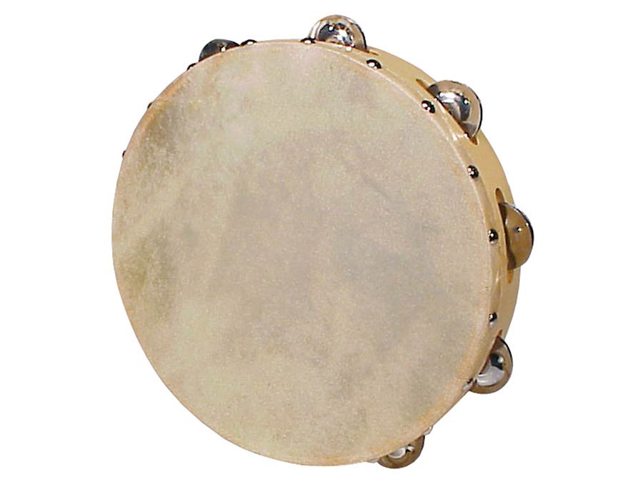 Hayman CSW-1009 tamboerijn, natuurvel, 10", 9 schellen, hout