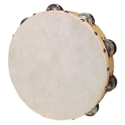 Hayman CSW-1018 tamboerijn, natuurvel, 10", 18 schellen, hout